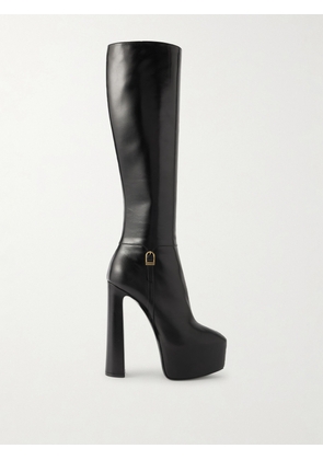 SAINT LAURENT - Nico Leather Over-the-knee Boots - Black - FR36,FR36.5,FR37,FR37.5,FR38,FR38.5,FR39,FR39.5,FR40,FR40.5,FR41
