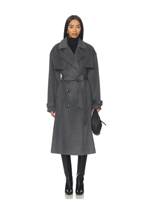 OW Collection Matilda Wool Coat in Charcoal. Size M. Also in S, XS.