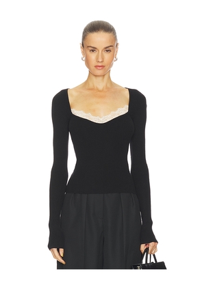 L'Academie by Marianna Eugene Long Sleeve Top in Black. Size M. Also in S, XL, XS, XXS.