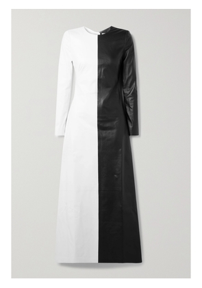 Gabriela Hearst - + Net Sustain Currie Cutout Two-tone Leather Maxi Dress - Black - x small,small,medium,large,x large
