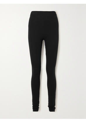 TOTEME - + Net Sustain Cork Stretch-jersey Leggings - Black - xx small,x small,small,medium,large,x large