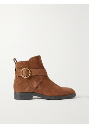 SEE BY CHLOÉ - Lyna Suede Ankle Boots - Brown - IT35,IT35.5,IT36,IT36.5,IT37,IT37.5,IT38,IT38.5,IT39,IT39.5,IT40,IT40.5,IT41,IT41.5,IT42
