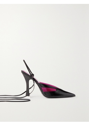 The Attico - Anais Cutout Leather Pumps - Black - IT35,IT35.5,IT36,IT36.5,IT37,IT37.5,IT38,IT38.5,IT39,IT39.5,IT40,IT40.5,IT41