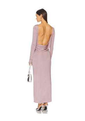Lovers and Friends x Christina Elezaj Abigail Maxi Dress in Mauve. Size L. Also in XS, XXS, S, M, XL.