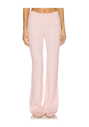Lovers and Friends Bessie Knit Pant in Pink. Size L. Also in XXS, S, XL.