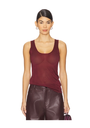 Mother of All Elena Tank Top in Burgundy. Size L. Also in M, S, XS.