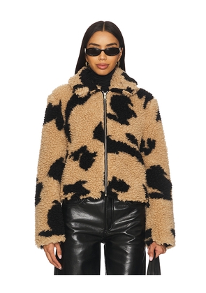 MSGM Follow The Rabbit Jacket in Brown. Size 36. Also in 38, 40, 42.