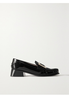 Roger Vivier - Preppy Viv Embellished Patent-leather Loafers - Black - IT35,IT35.5,IT36,IT36.5,IT37,IT37.5,IT38,IT38.5,IT39,IT39.5,IT40,IT40.5,IT41,IT41.5,IT42