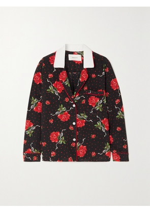 Rodarte - Floral-print Silk Crepe De Chine Blouse - Black - x small,small,medium,large