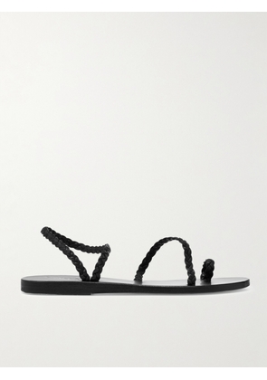 Ancient Greek Sandals - Eleftheria Braided Leather Sandals - Black - IT35,IT36,IT37,IT38,IT39,IT40,IT41,IT42