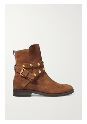SEE BY CHLOÉ - Studded Suede Ankle Boots - Brown - IT35,IT36,IT37,IT38,IT39,IT40,IT41,IT42