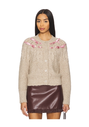 LoveShackFancy Clementian Cardigan in Ivory. Size L. Also in XS.