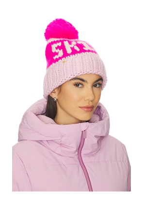 Lele Sadoughi The Ski Bunny Beanie in Fuchsia.