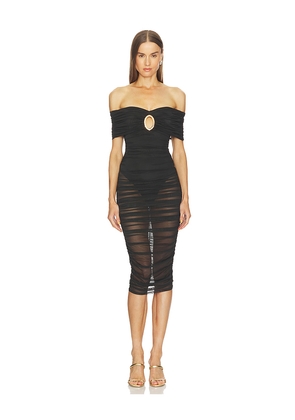 Michael Costello x REVOLVE Umanzor Midi Dress in Black. Size L. Also in XXS, XS, S, M, XL.