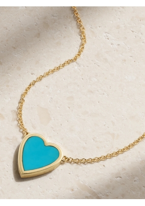 Jennifer Meyer - Mini Heart 18-karat Gold Turquoise Necklace - One size