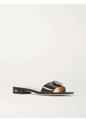 Jennifer Chamandi - Andrea 20 Embellished Leather Sandals - Black - IT35,IT37,IT37.5,IT38,IT38.5,IT39,IT39.5,IT40,IT42