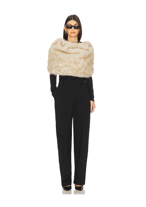 Nonchalant Label Pascale Faux Fur Shawl in Ivory. Size L. Also in M, S, XS.