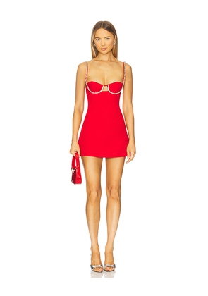 MAJORELLE Blaire Mini Dress in Red. Size L. Also in S, M, XL.