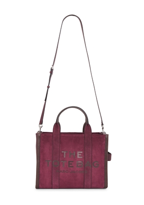Marc Jacobs The Suede Medium Tote Bag in Burgundy.