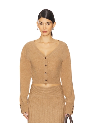 NAADAM Cashmere Cinched Waist Cardigan in Brown. Size L. Also in XS, M.