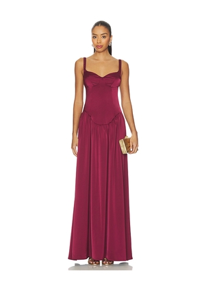 Katie May Stimulus Gown in Burgundy. Size L. Also in XS, S, M, XL.
