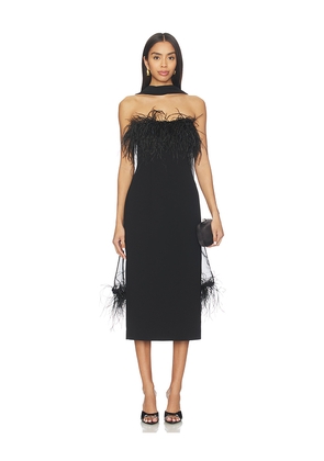 L'Academie By Marianna Eirah Midi Dress in Black. Size L. Also in XXS, XS, S, M, XL.