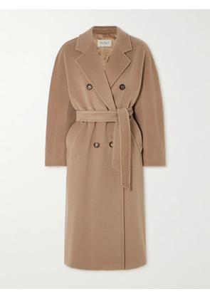 Max Mara - Madame 101801 Icon Double-breasted Wool And Cashmere-blend Coat - Brown - UK 2,UK 4,UK 6,UK 8,UK 10,UK 12,UK 14,UK 16,UK 18