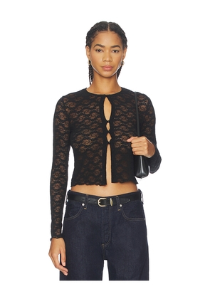 Only Hearts Stretch Lace Lace Classic Cardi in Black. Size L. Also in XS, S, M.