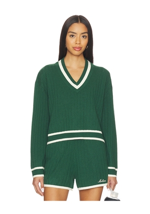 Malbon Golf Willow Sweater in Dark Green. Size L. Also in XS, S, M, XL.
