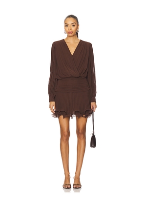 Line & Dot Twyla Mini Dress in Chocolate. Size L. Also in S, XS.