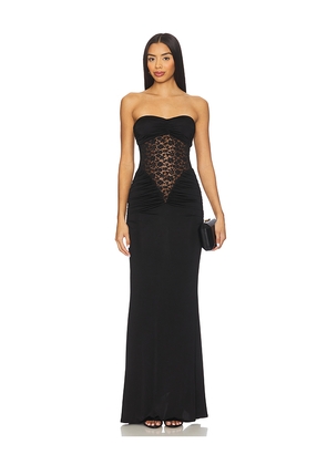 Lovers and Friends Cassidy Gown in Black. Size L. Also in XXS, XS, S, M, XL.