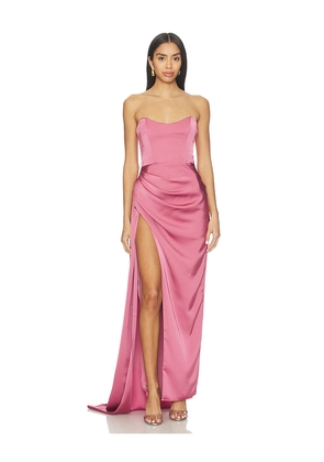 Katie May Bita Gown in Rose. Size L. Also in XS, XL.