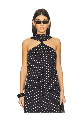 Maude Club x REVOLVE Hendrix Top in Black,White. Size L. Also in S, XS, M.