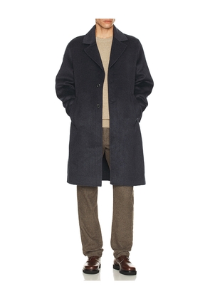 Marine Layer Wool Longline Coat in Navy. Size M. Also in S, L, XL/1X.