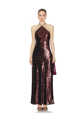 Line & Dot Hollis Maxi Dress in Brown. Size L. Also in S, XS, M.