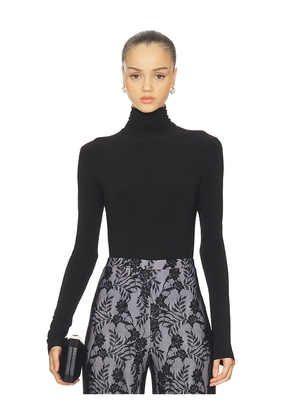 Norma Kamali Long Sleeve Turtleneck Bodysuit in Black. Size L. Also in S.
