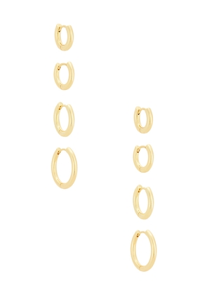 Lovers and Friends Kenny Earring Set in Metallic Gold.