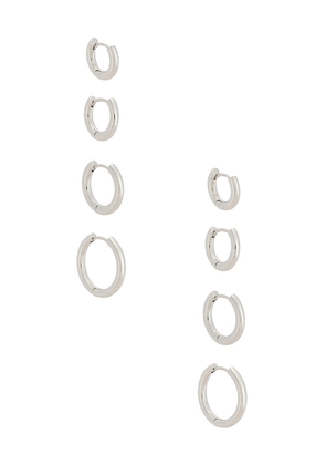 Lovers and Friends Kenny Earring Set in Metallic Silver.