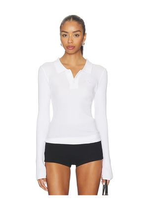 OperaSPORT Aria Seamless Top in White. Size L. Also in S, M, XL, XXL.