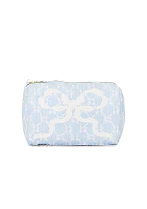 LoveShackFancy Octavia Pouch With Bow in Baby Blue.