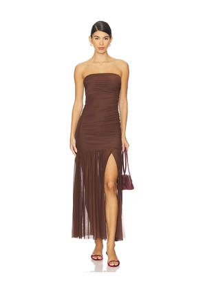 NIA Nola Dress in Chocolate. Size L. Also in S, XS, M, XL.