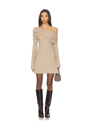 Lovers and Friends Milana Mini Dress in Taupe. Size L. Also in S, M, XL.
