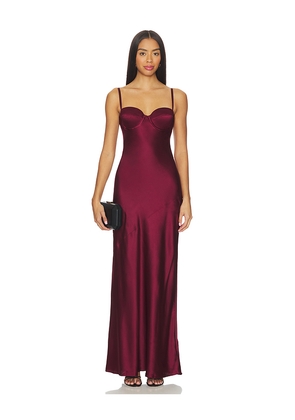 L'AGENCE Sayla Bias Cut Maxi Dress in Red. Size 0. Also in 6, 10.