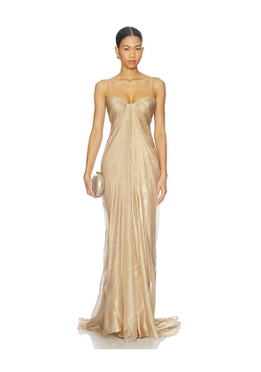 Maria Lucia Hohan x REVOLVE Victoria Dress in Metallic Gold. Size 40/8. Also in 42/10.