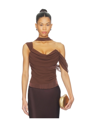 LPA Adara Corset Top in Brown. Size L. Also in XXS, XS, S, M, XL.