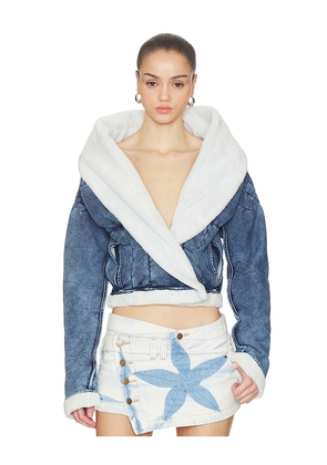 Masha Popova Bathrobe Vortex Jacket in Blue. Size L. Also in XS, S, M.