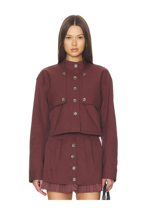 OSIS STUDIO x REVOLVE Ayla Jacket in Burgundy. Size L. Also in XS, S, M, XL.