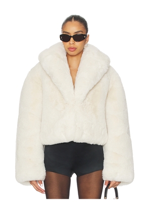 NBD Brooklyn Jacket in White. Size L. Also in M, S, XL, XS, XXS.