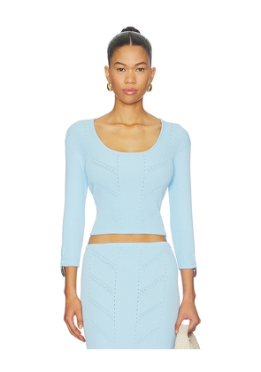 OSIS STUDIO Blake Top in Baby Blue. Size L. Also in XS, S, M.