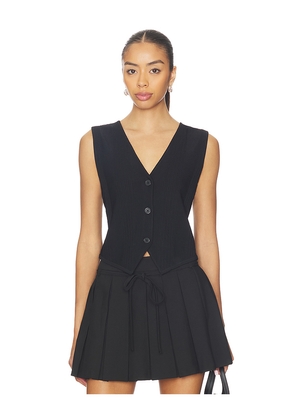 Malbon Golf Edith Knit Vest in Black. Size L. Also in XS, S, M.